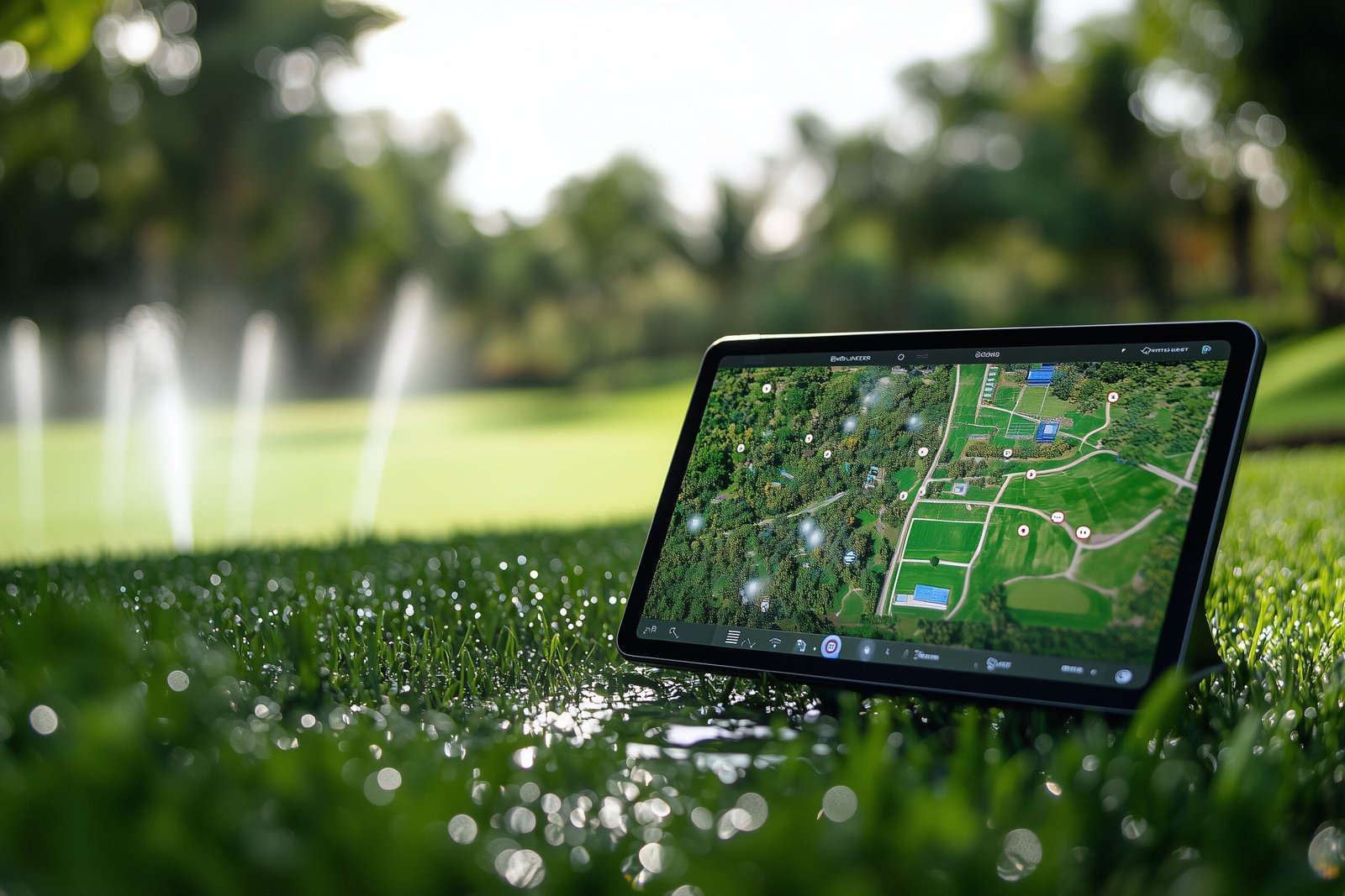 Smart irrigation control panel for remote garden management Панель управления умной системой полива для удалённого управления садом แผงควบคุมระบบรดน้ำอัจฉริยะสำหรับจัดการสวน